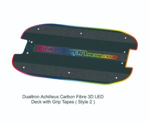 Dualtron Achilleus Carbon Fibre 3D LED Deck with Grip Tapes - Style 2